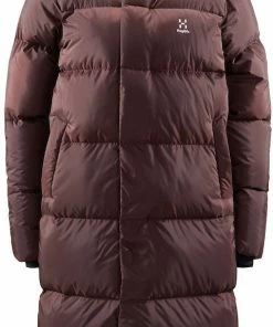 Haglöfs Long Down Parka Femme, marron