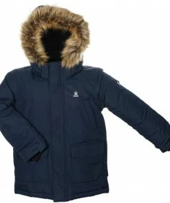 Kamik Aden Parka à col en fourrure Fille, jaune